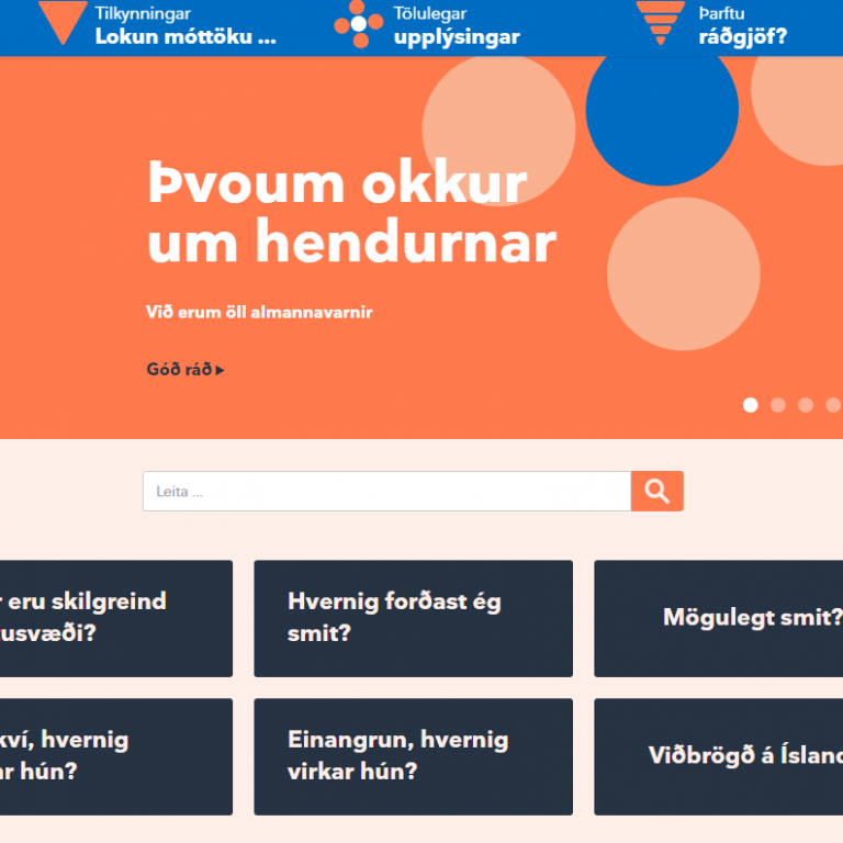 Nýr upplýsingavefur um Covid-19
