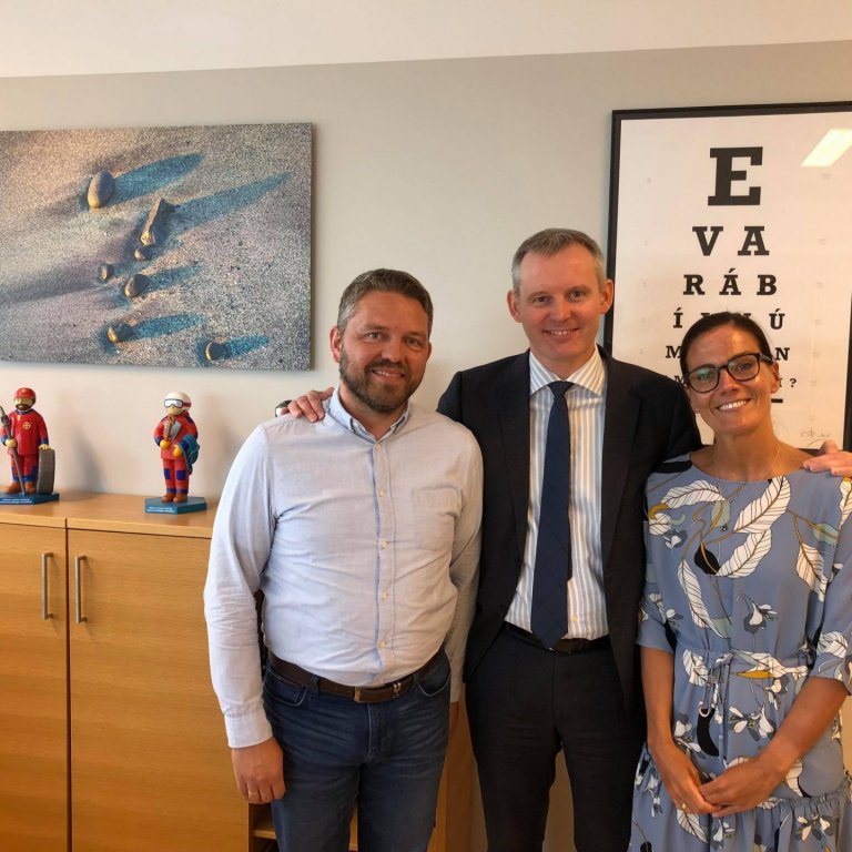 Valgarður, Sævar Freyr og Elsa Lára.