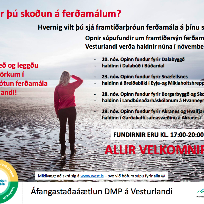 Framtíðarsýn ferðamála á Vesturlandi - opnir súpufundir