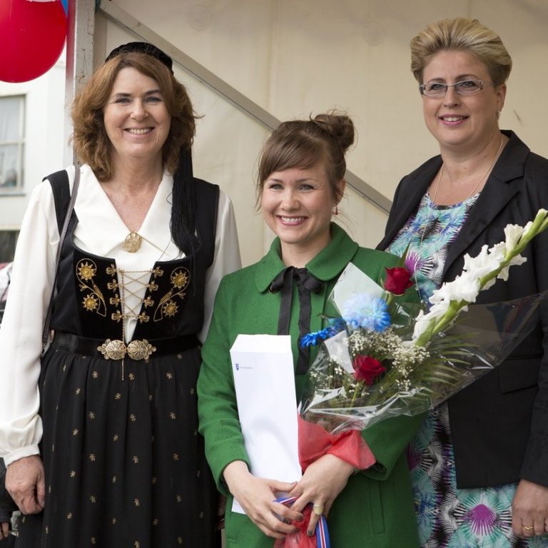 Erna Hafnes bæjarlistamaður Akraness árið 2014.