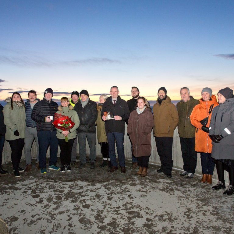Hópmynd frá afhendingu Umhverfisverðlauna Ferðamálastofu 2019.