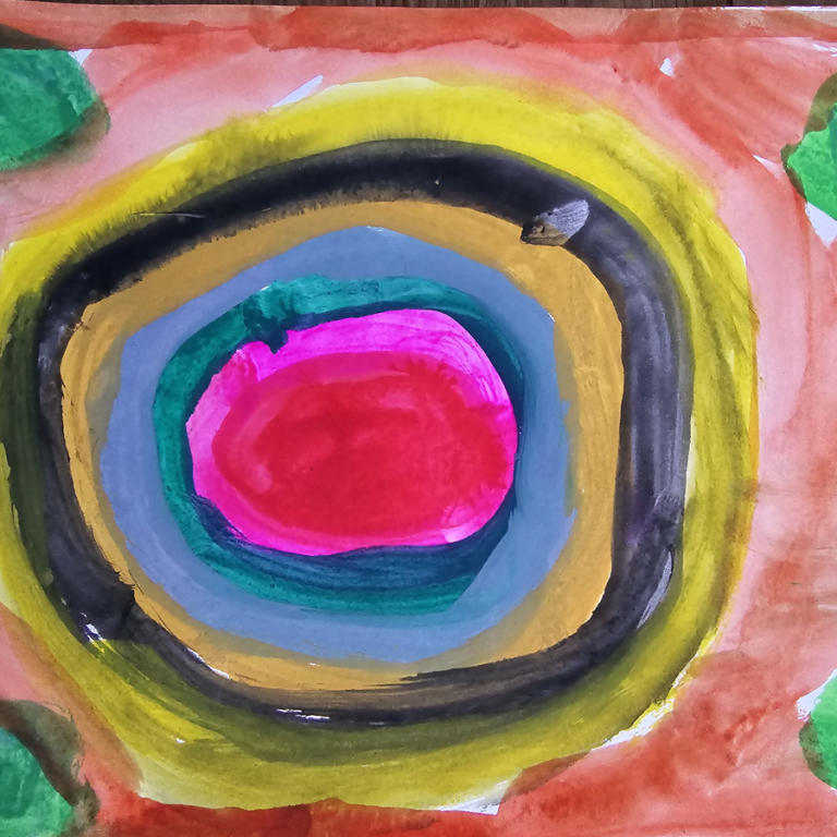 Myndlistarnámskeið fyrir börn á Akranesi - Gulur, rauður, grænn og blár