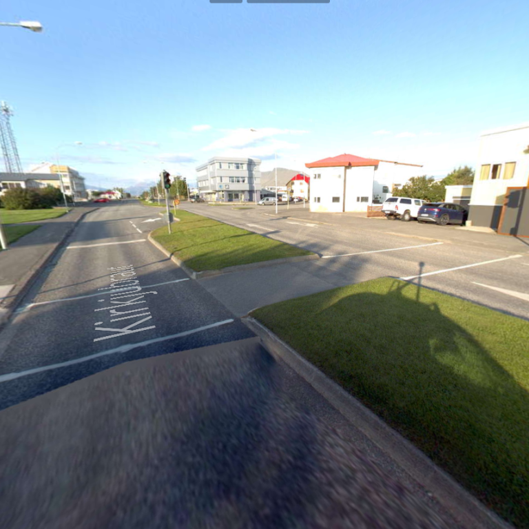 Gönguljósin við Kirkjubraut verða komin í lag á mánudag.