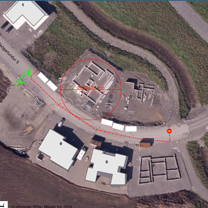 Skógarlundur 5-8 truflun á umferð 25. nóvember til 2. desember.