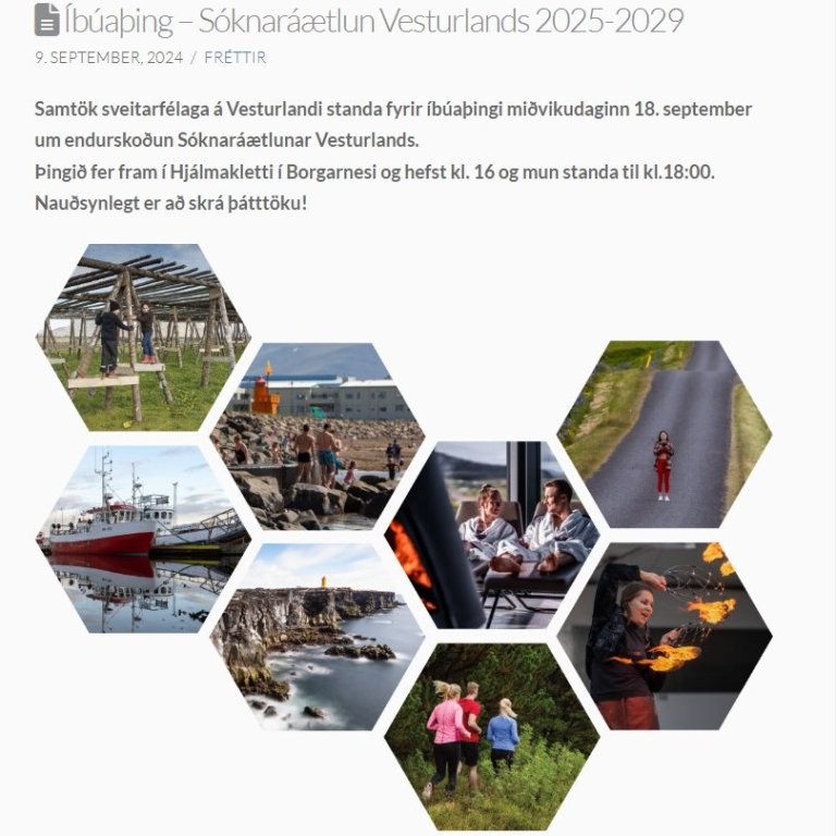 SSV - Íbúaþing Sóknaráætlun Vesturlands 2025-2029