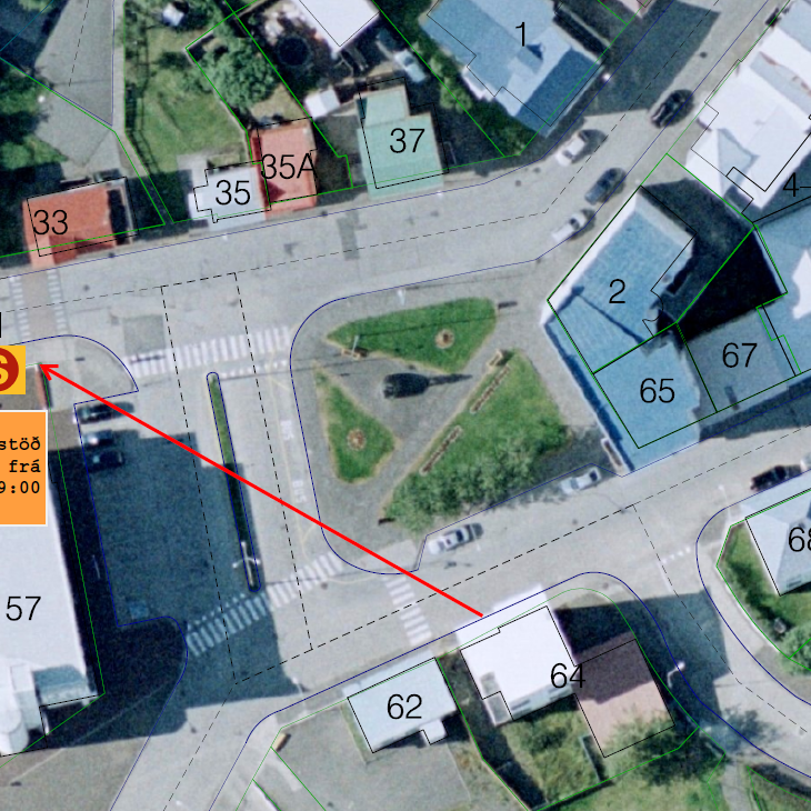 Breytt staðsetning stoppistöðvar Strætó við Akratorg