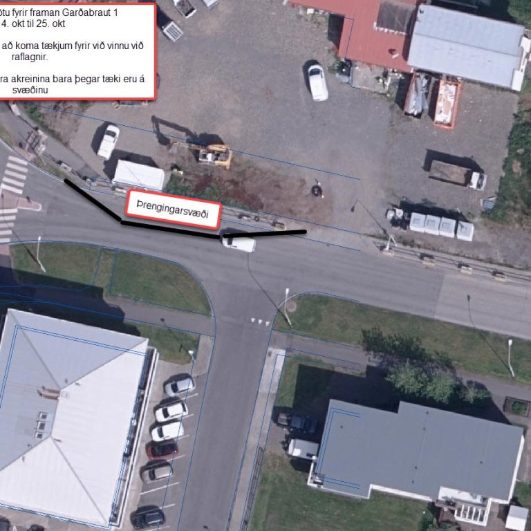 Garðabraut 1 14. - 25. okt þrenging