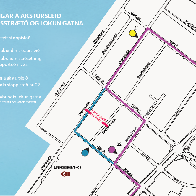 Breytingar á Vesturgötu og Brekkubraut