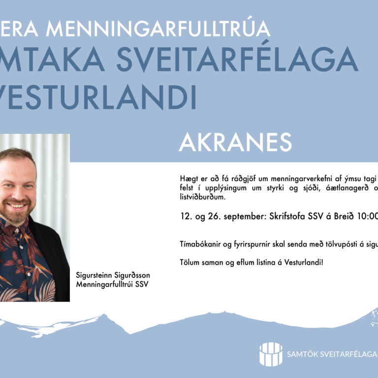 Menningarfulltrúi SSV - viðvera á Akranesi