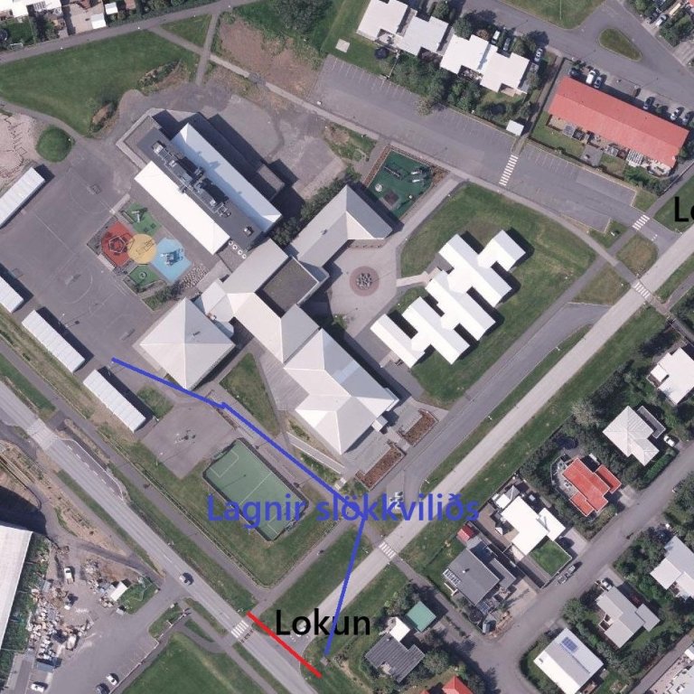 Slökkviliðsæfing og lokun Víkurbrautar 4. mars 2026