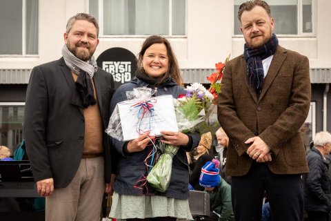 Valgarður Lýndal Jónsson, Velgerður Jónsdóttir bæjarlistamaður 2021, Ólafur Páll Gunnarsson.