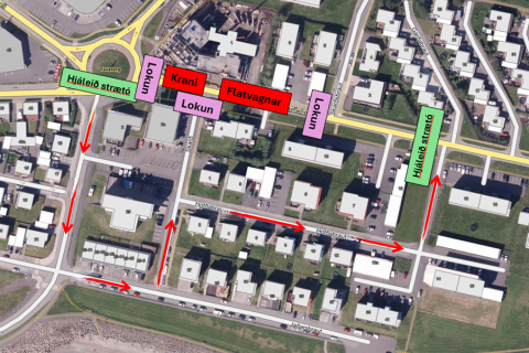 Lokun við Garðabraut 1