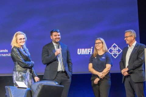 Heiða Björg Hilmisdóttir, formaður Sambands íslenskra sveitarfélaga, Ásmundur Einar Daðason, mennta-…