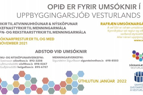 Uppbyggingarsjóður Vesturlands hefur opnað fyrir umsóknir
