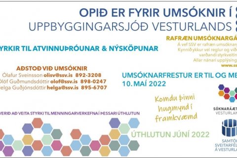 Uppbyggingarsjóður Vesturlands - opið fyrir umsóknir