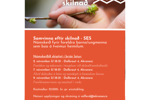 Samvinna eftir skilnað - Námskeið fyrir foreldra