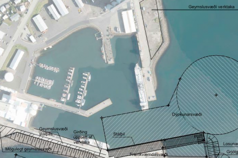 Faxaflóahafnir lengja aðalhafnargarðinn á Akranesi
