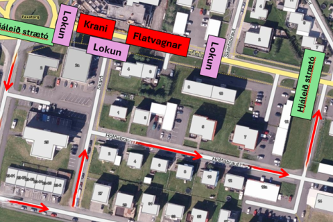 Lokun við Garðabraut 1