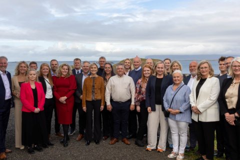 Forsvarsmenn sveitarfélaga á Vesturlandi fjölmenntu í Hólminn á sumarfund ríkisstjórnarinnar.
Ljósmynd/Sumarliði Ásgeirsson.