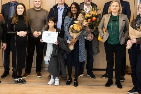 Dómnefnd ásamt sigurteyminu frá Landmótun, Sei Stúdíó og Liska