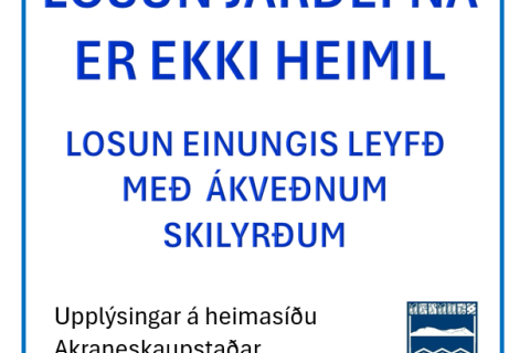 Losun á móttökusvæði jarðefna á Akranesi
