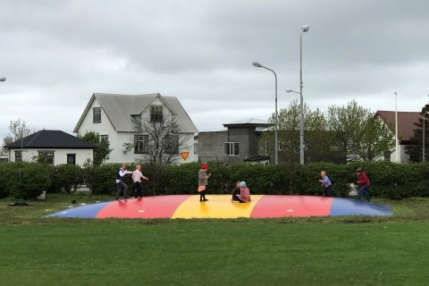 Ærslabelgurinn við Merkurtún.