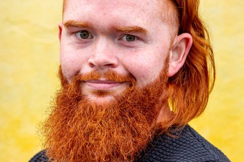 Pálmar Vígmundsson er rauðhærðasti íslendingurinn 2023. Ljósmynd: Guðni Hannesson