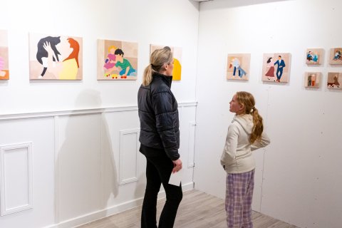 Af sýningu Herdísar Örna Hallgrímsdóttur í Dótarí Vökudögum 2024 / Ljósmynd Guðni Hannesson