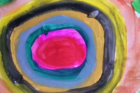 Myndlistarnámskeið fyrir börn á Akranesi - Gulur, rauður, grænn og blár