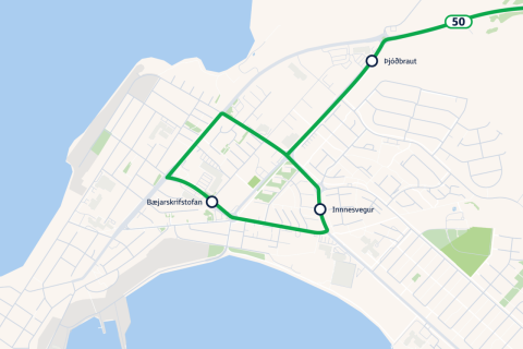 Ný leið 50 mun einungis keyra milli Reykjavíkur, Akraness og Borgarness.