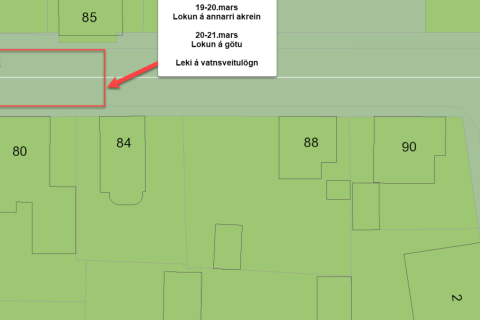 Lokun við Vesturgötu 80 - 84 vegna bilunar í vatnsveitu