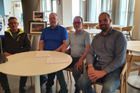 F.h. Alfreð Alfreðsson, Sigurður Páll Harðarson, Gísli Elí Guðnason og Björn Breiðfjörð Gíslason