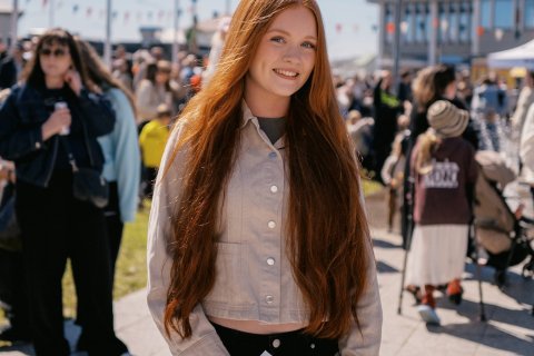 Guðný Sverrisdóttir kom alla leið frá Hólmavík og sigraði í keppninni.