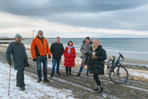 Dómnefnd í vettvangsskoðun í febrúar sl.