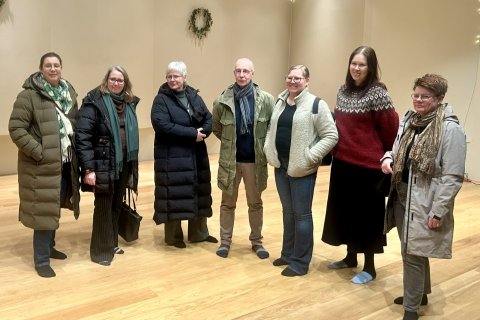 Hópurinn frá Finnlandi sem heimsótti Akranes.