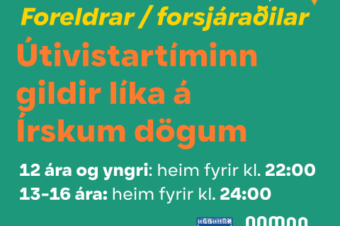 Írskir dagar – skilaboð til foreldra