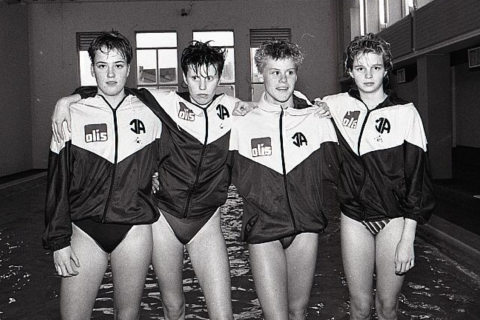 Sundsveit ÍA á níunda áratugnum; Sigurlaug Karen Guðmundsdóttir, María Alma Valdimarsdóttir, Ragnhei&hellip;