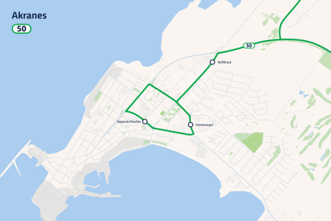 Ný leið 50 mun einungis keyra milli Reykjavíkur, Akraness og Borgarness.